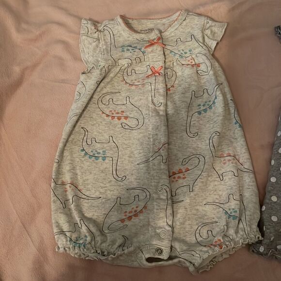 Carters 3-6 mo bubble rompers NWOT 2 pack gray - Picture 2 of 6